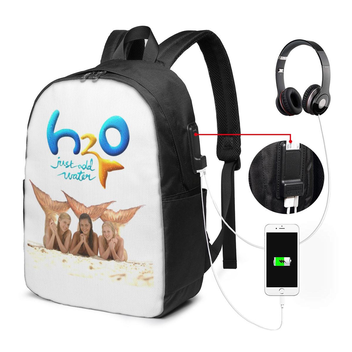 Laptop Bag - 만화 애니메이션 H2O 그냥 물을 추가하세요