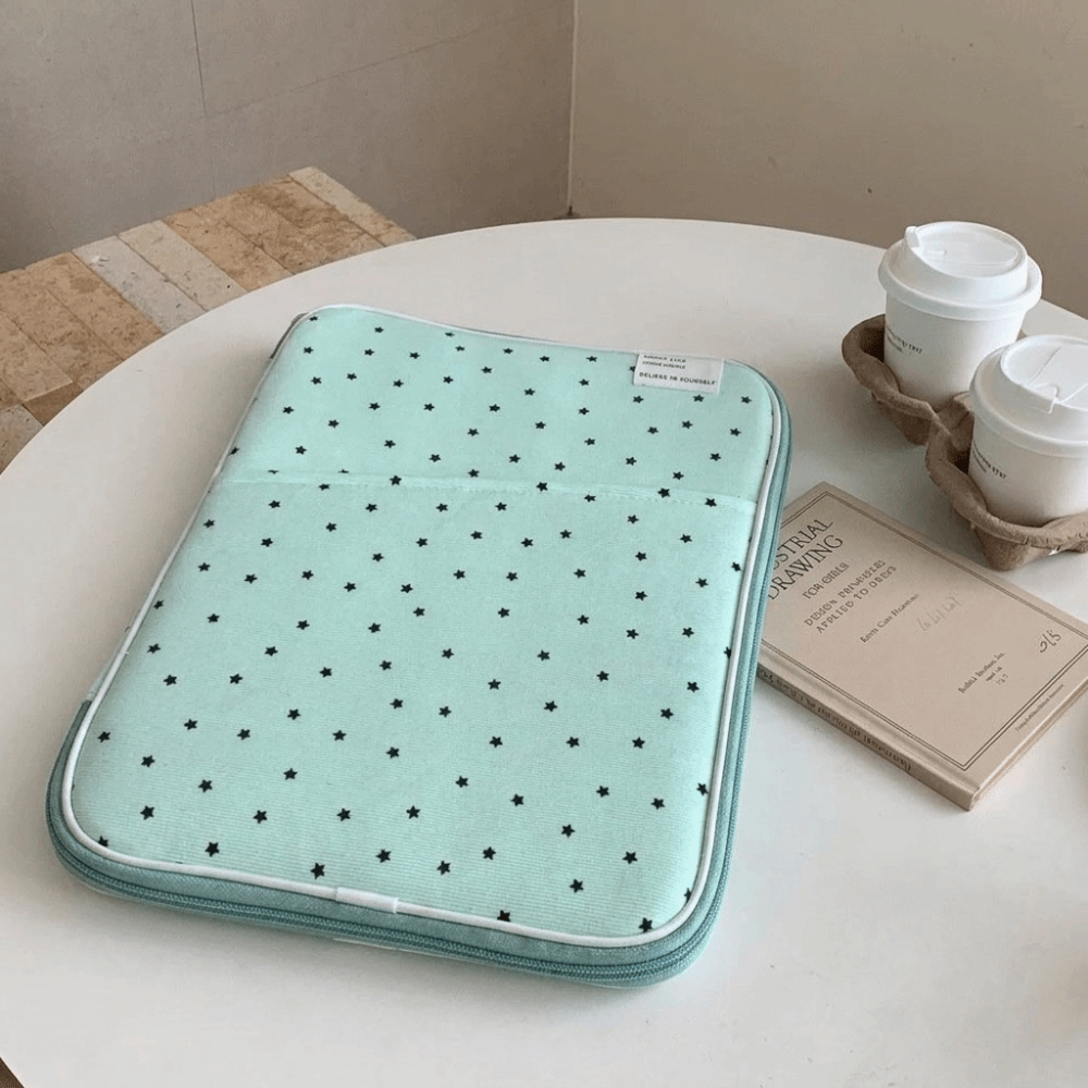 Laptop Sleeve - 코듀로이 스타 프린트 노트북 슬리브 백