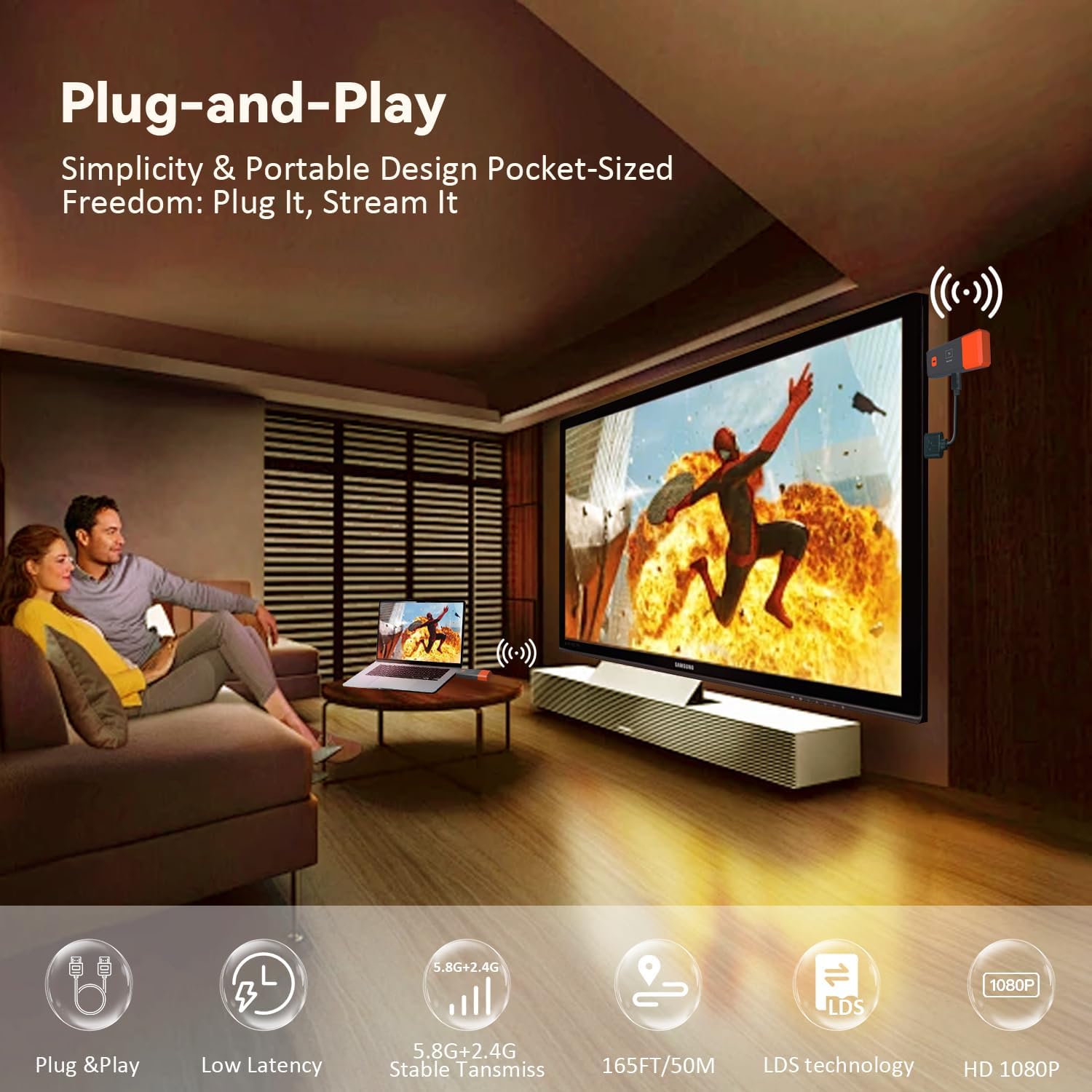 50M 무선 전송 비디오 송신기 수신기 HDMI 호환  - Hdmi Cable 리뷰 및 가격