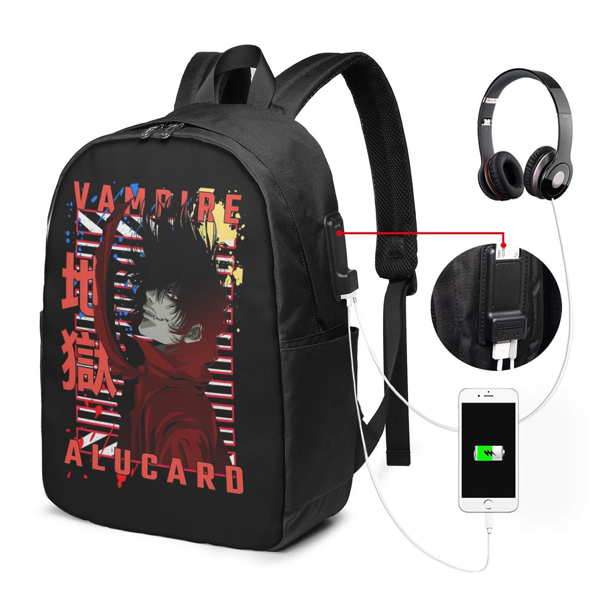 Alucard Hellsing 만화 배낭 여행 노트북  - Laptop Bag 리뷰 및 가격