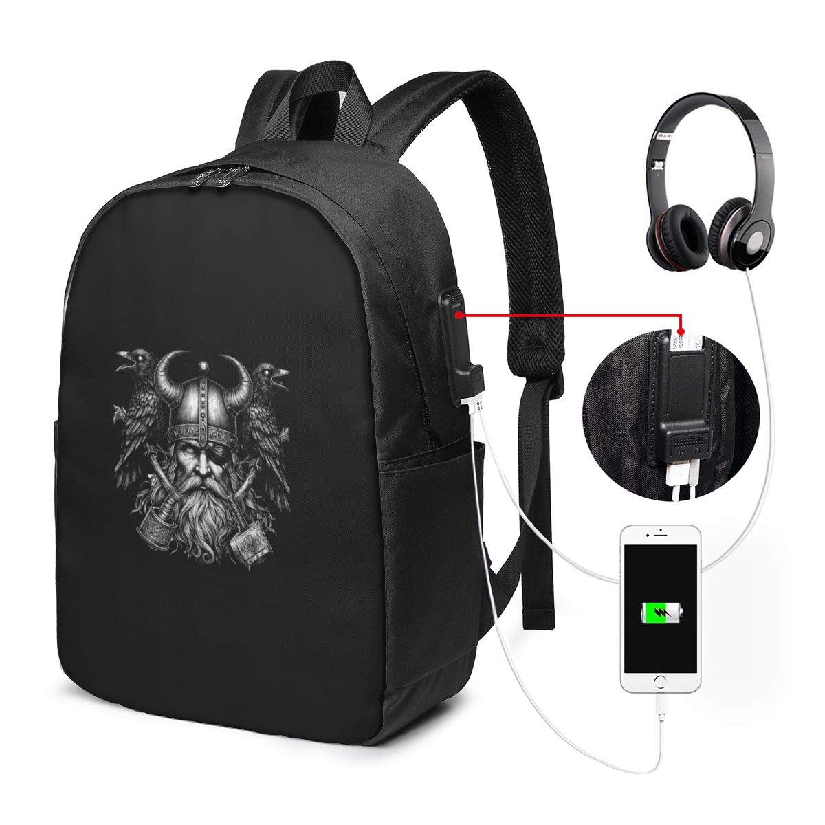 오딘 바이킹스 바이킹 전설 노르웨이 신화 룬 배낭 여행 - Laptop Bag 리뷰 및 가격