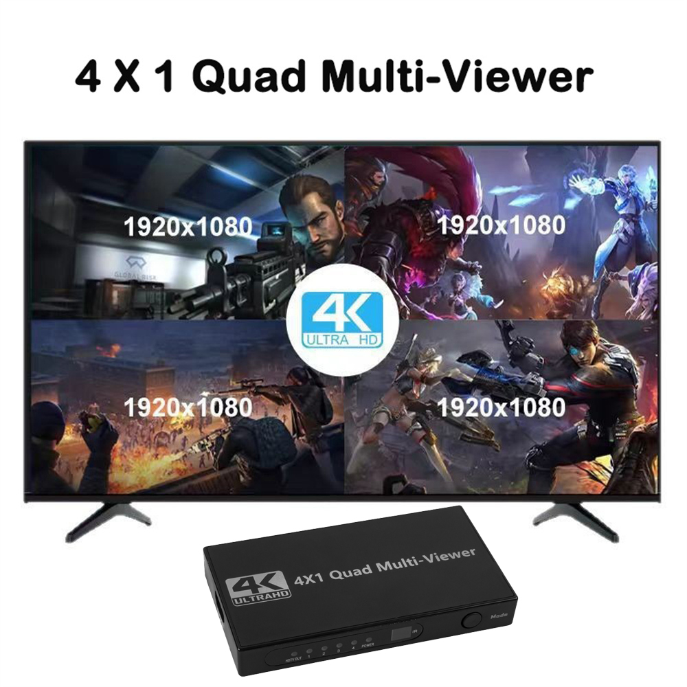 4K HDMI 쿼드 스크린 멀티뷰어 4x1 1080P  - Hdmi Cable 리뷰 및 가격