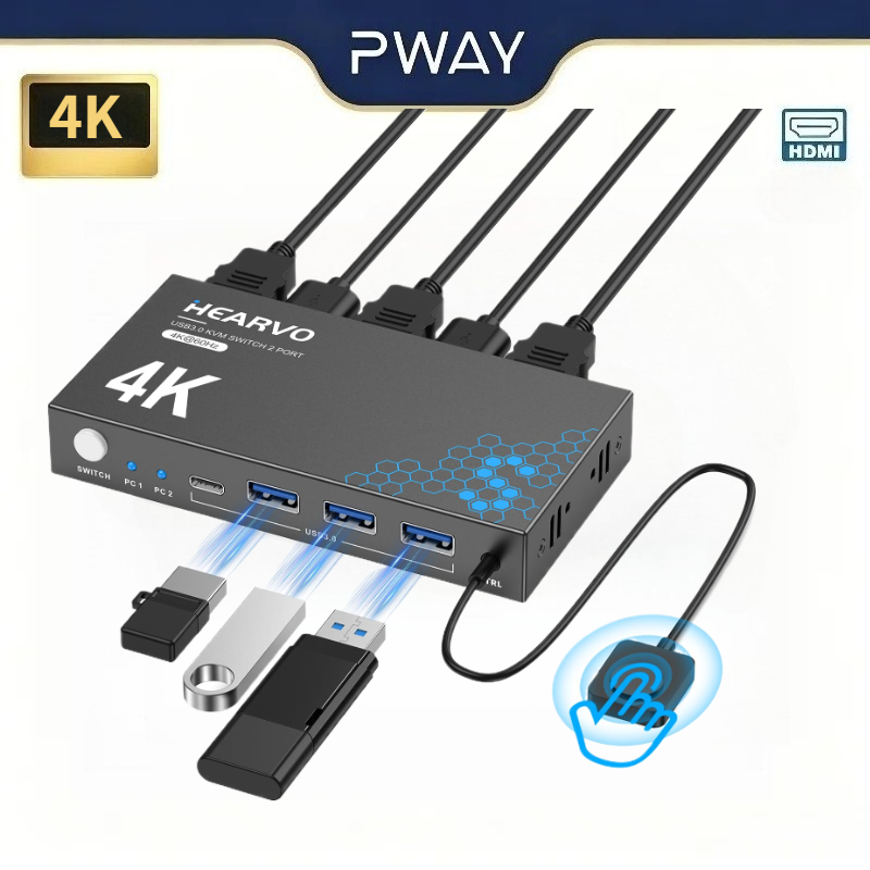 4K 60Hz USB 3.0 HDMI KVM 스위치,  - Laptop Mouse 리뷰 및 가격