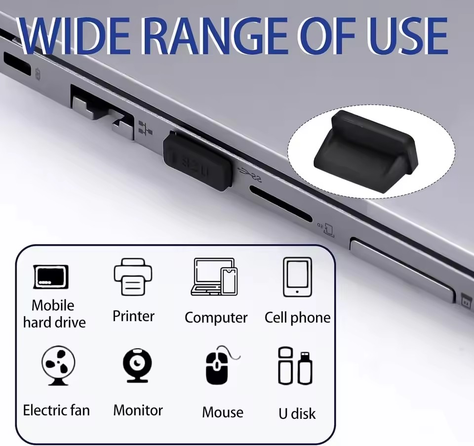 USB-A 충전 포트 커버 캡 여성용 잭 범용 실리콘  - Laptop Charger 리뷰 및 가격